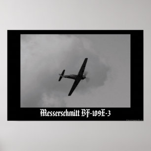 Póster Luftwaffe Bf-109 E-3