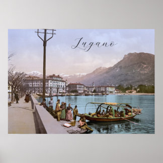 Poster Lugano Quay, Suiça