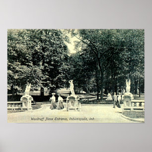 Poster Lugar 1910 da aspérula de Indianapolis, Indiana