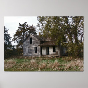 Poster Lugar da fazenda de Abanded South Dakota