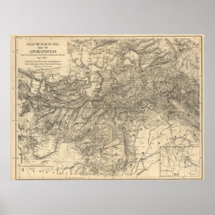 Póster Lugar da Guerra: Afeganistão 1878