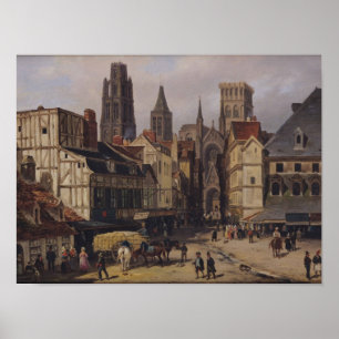 Póster Lugar de la Haute-Vieille-Excursão, Rouen, 1824