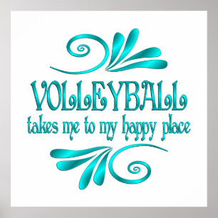 Poster Lugar feliz de voleibol