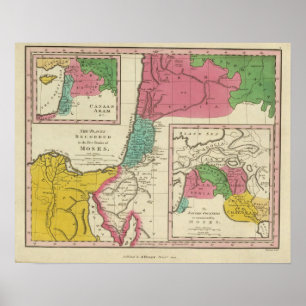 Poster Lugares gravados nos cinco livros de Moses
