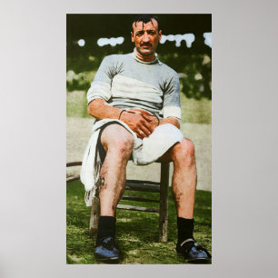 Poster Luigi Ganna Milão Vencedor do Primeiro Giro d'Ital