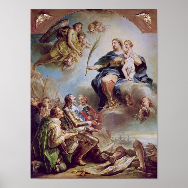 Póster Luís XIII Dedicando a Igreja (Frente)