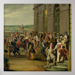 Poster Luís XIV em frente ao Teto das Tétis