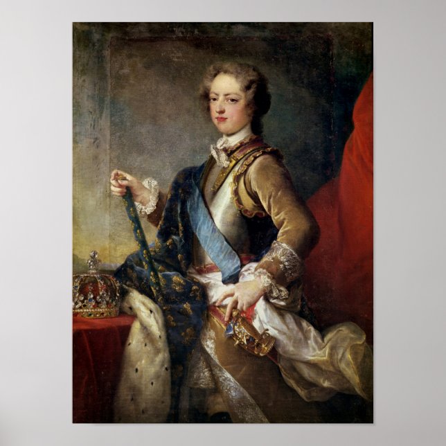 Póster Luís XV de 15 anos, após 1725 (Frente)