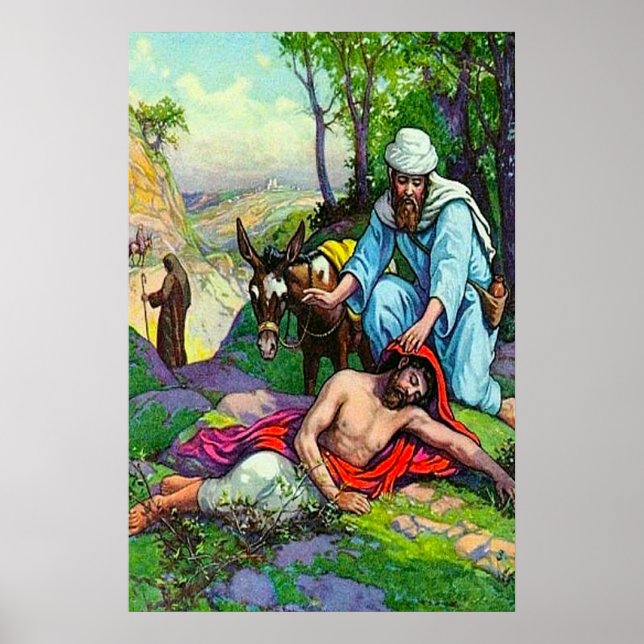 Póster Luke 10:30-37 Amor por um Vizinho (Frente)