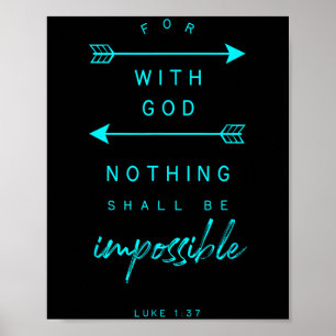 Poster Luke 137 com Deus - Bíblia Impossível - Versa Cita