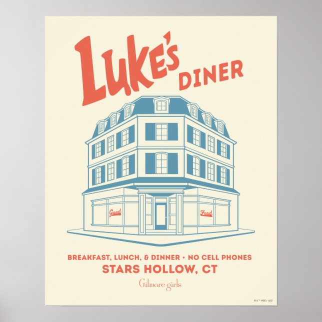 Poster Luke’s Diner Stars Hollow Design (Frente)