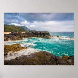 Poster Lumaha'i Beach, Kauai, Havaí 
