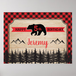 Poster Lumberjack Festa de aniversário Fotografia Backdro
