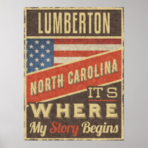 Poster Lumberton Carolina do Norte
