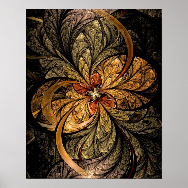 Póster Luminosa Deixa Arte Fractal (Frente)