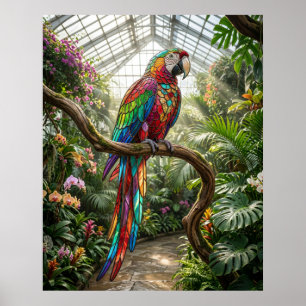 Poster Luminosidade da Selva do Papagaio de Vidro