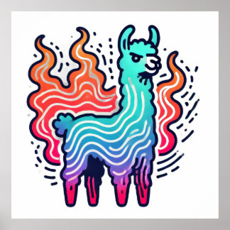 Poster Luminous Llama