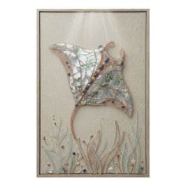 Póster Luminous Manta Ray Wall Art