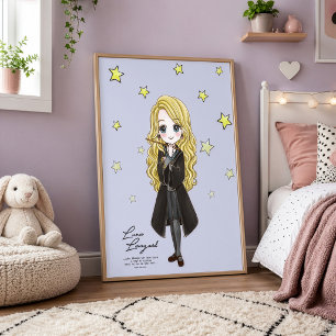 Poster Luna Lovegood Aquarela Mágica