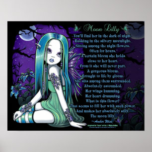 Póster Luna Moon Lilly Gótico Myka Jelina Fairy Poem Post
