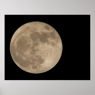 Poster lunar da Lua cheia da astronomia do