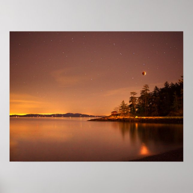 Poster Lunar Eclipse | Victoria, British Columbia (Frente)