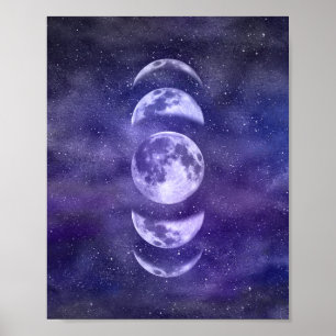 Poster Lunar Moon Fala Astrologia Arte