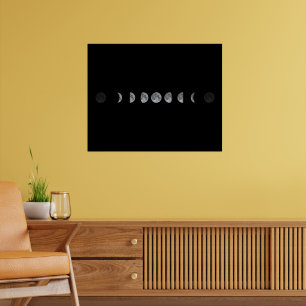 Poster Lunar Moon Fases Celestiais