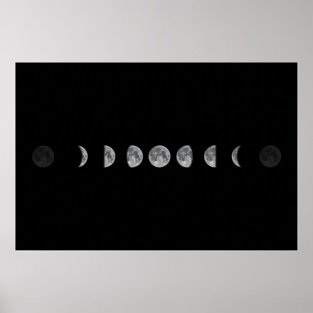 Poster Lunar Moon Fases Celestiais (Frente)
