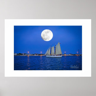 Poster Lunar Schooner — Key West, FL