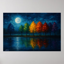 Poster Lunar Spectrum Landscape