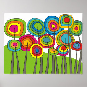 Poster lunático #7 da arte da flor