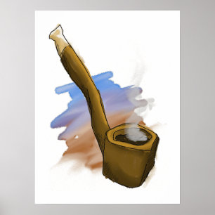 Poster lunático da ilustração da tubulação