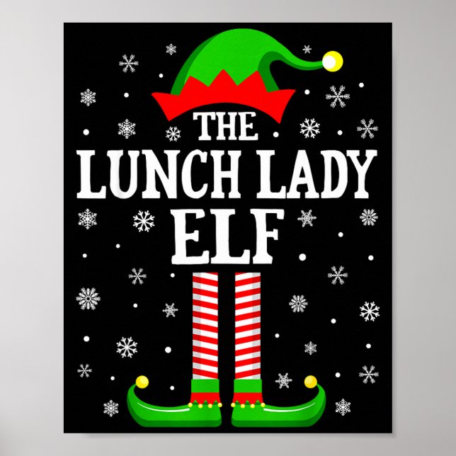 Poster Lunch Lady Elf Funny Christmas Family Matching  (Frente)