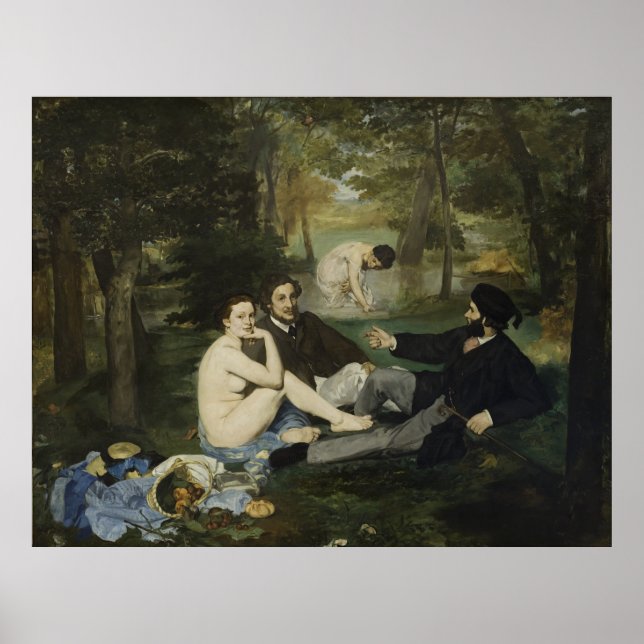 Poster Luncheon da grama por Edouard Manet (Frente)