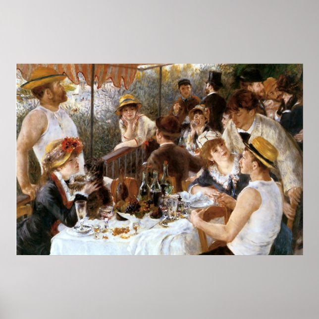 Póster "Luncheon do Partido Barco" de Renoir (Frente)
