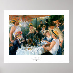 Póster Luncheon do Partido Barco de Renoir (1881)