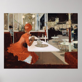 Poster Lungren Na Pintura Do Café