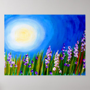 Poster Lupins in a Grassy meadow