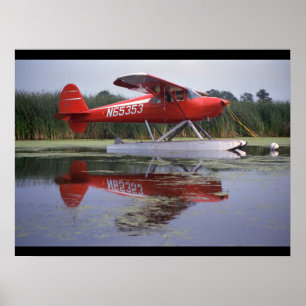 Póster Luscombe, 8A, 1940, aviação de Oshkosh_Classic