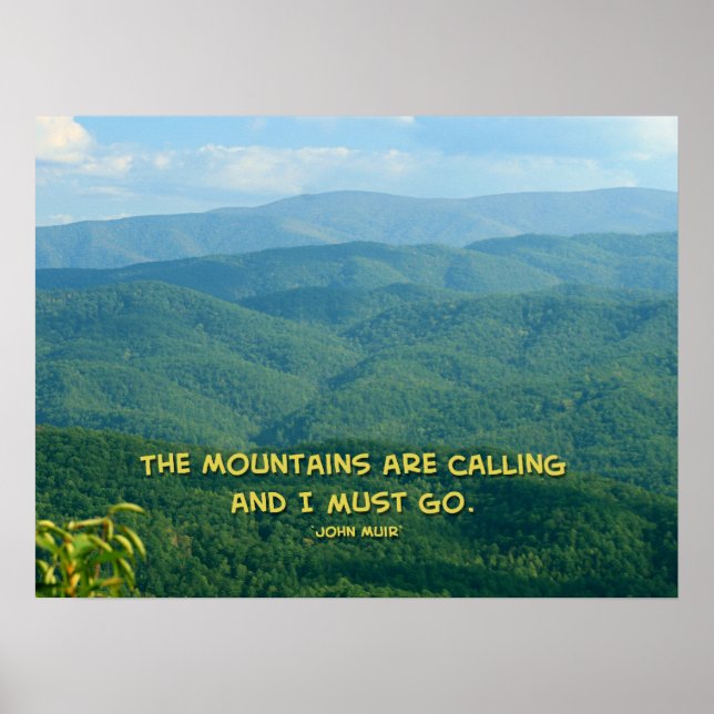 Poster Lush Enfumaçado Verde Mtns /Mtns Chamando! (Frente)