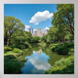 Poster Lush Greenery Urban Oasis