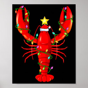 Poster Lustre de Lagosta Árvore de Natal Correspondente L