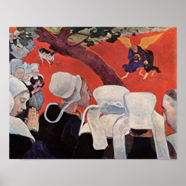 Póster Luta Angel com Jacob, Paul Gauguin (Frente)