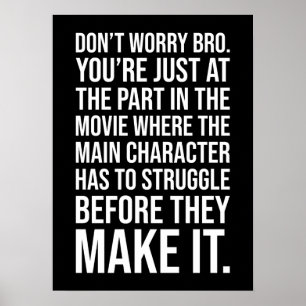 Poster Luta Antes De Fazê-Lo - Motivação