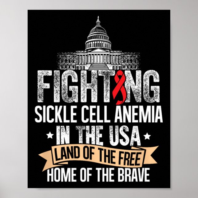 Poster Luta contra a Anemia das Células Falsiformes nos E (Frente)