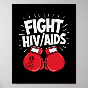 Poster Luta Contra A Consciência Vermelha Luvas De Boxas