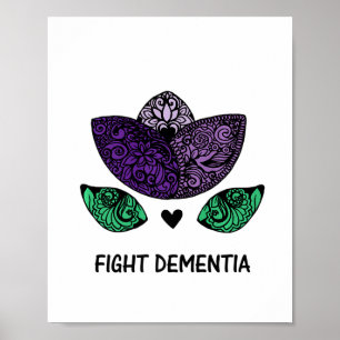 Poster Luta contra a demência Heimerheimer Flor Despedaça