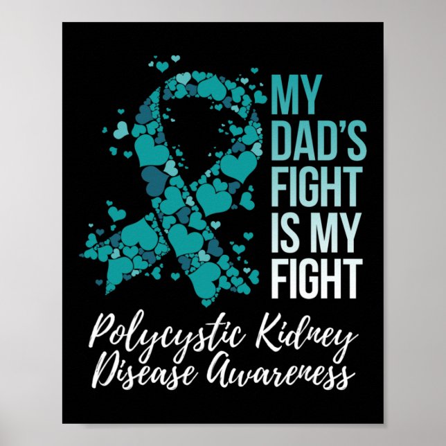 Poster Luta contra a Doença Renal Poliquística do pai Awa (Frente)