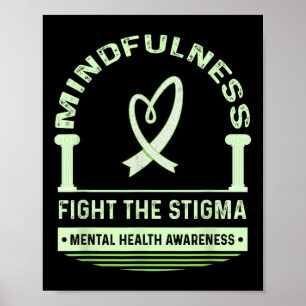 Poster Luta Contra A Saúde Mental Estigma E Sensibilizaçã